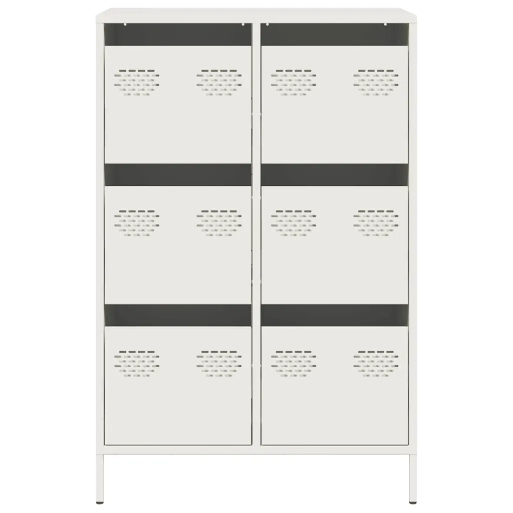 vidaXL Credenza Bianca 68x39x101,5 cm in Acciaio