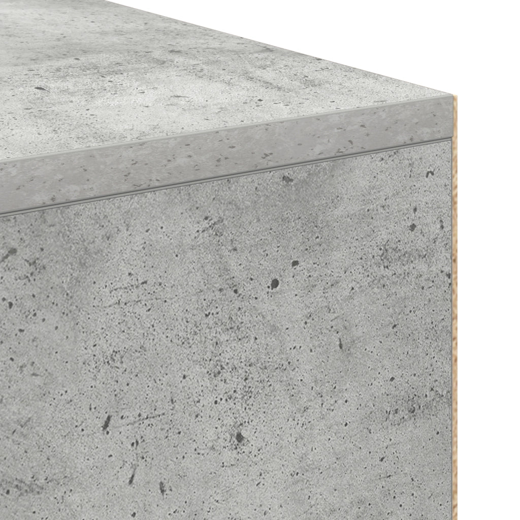 Scrivania Grigio cemento Legno composito Compatta Storage
