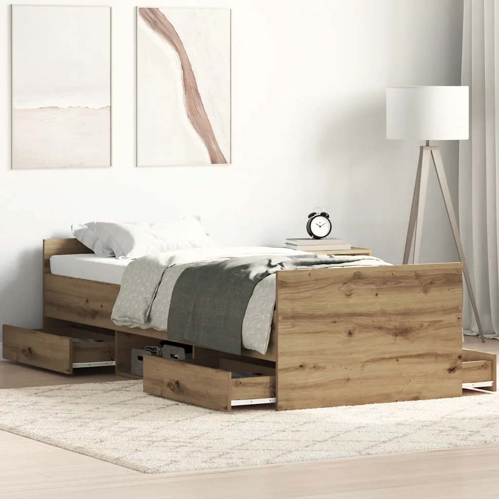 Giroletto senza Materasso Rovere Artigianale 90x200cm 3328804