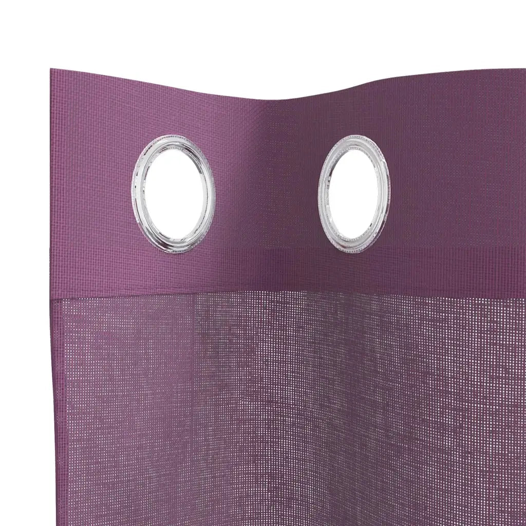 vidaXL Tende in Voile con Occhielli 2 pz Viola 140x175 cm