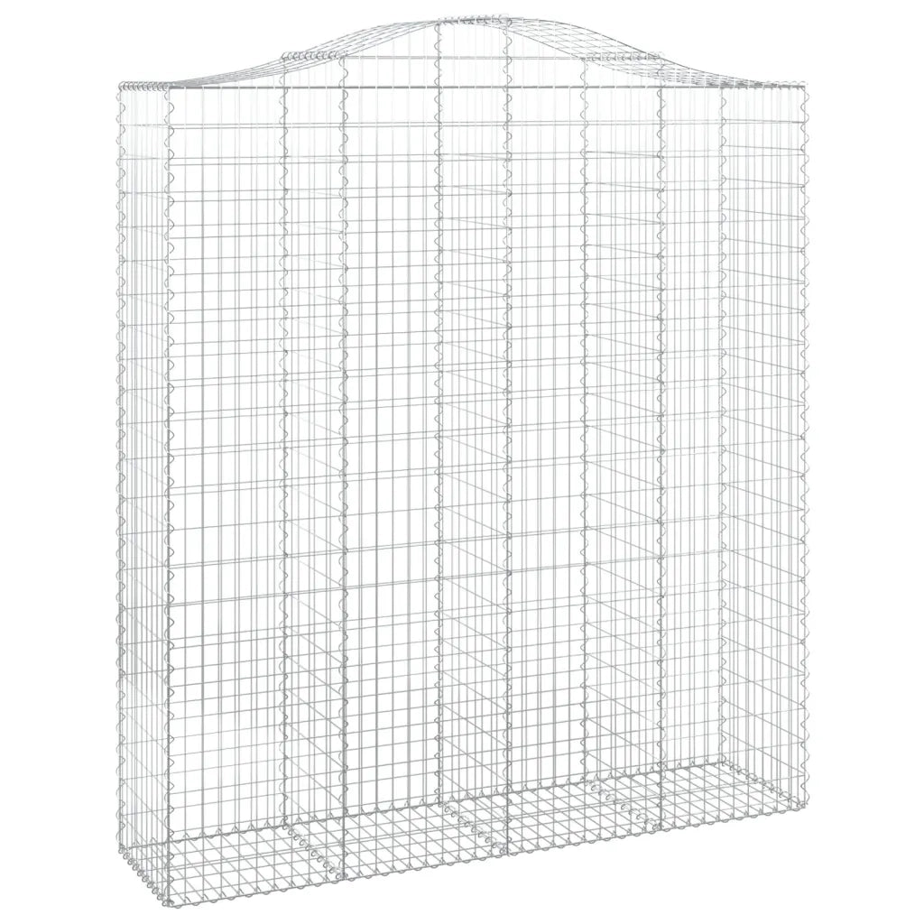 Cesti Gabbioni ad Arco 4 pz 200x50x220/240 cm Ferro Zincatocod mxl 100004