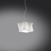Sospensione Moderna Folio Polilux ® Bianco E Metallo Cromo 1 Luce E27