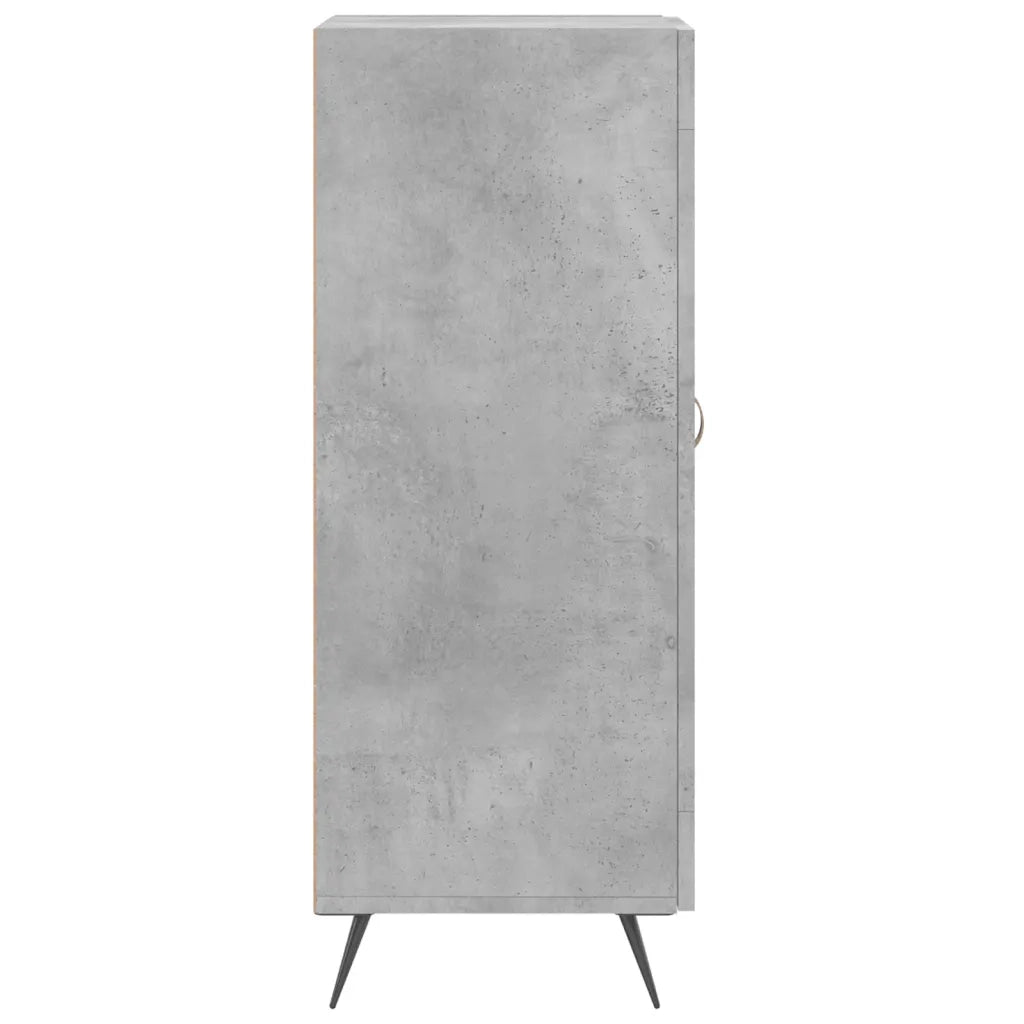 Credenza Grigio Cemento 34,5x34x90 cm in Legno Multistrato