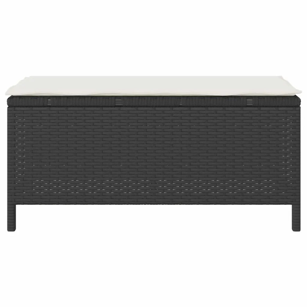 Set da Pranzo per Giardino Nero polyrattan 42007907