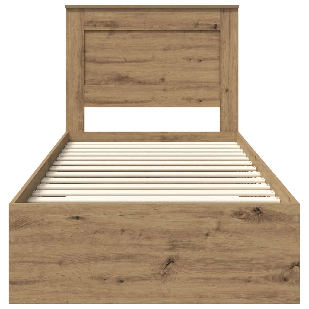 Struttura del letto con cassetto con testiera Legno multistrato 3410357