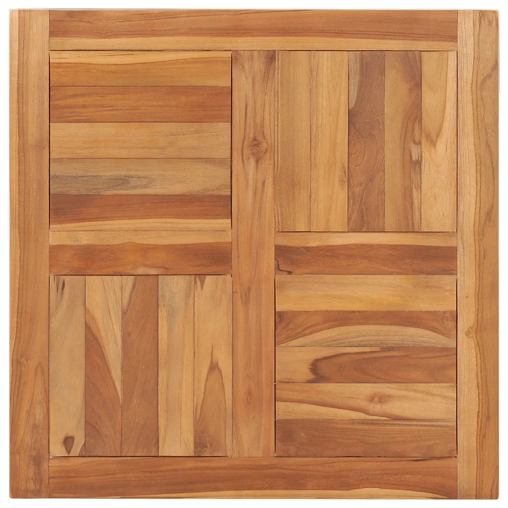 Piano del Tavolo in Legno Massello di Teak 70x70x2,5 cm 48989
