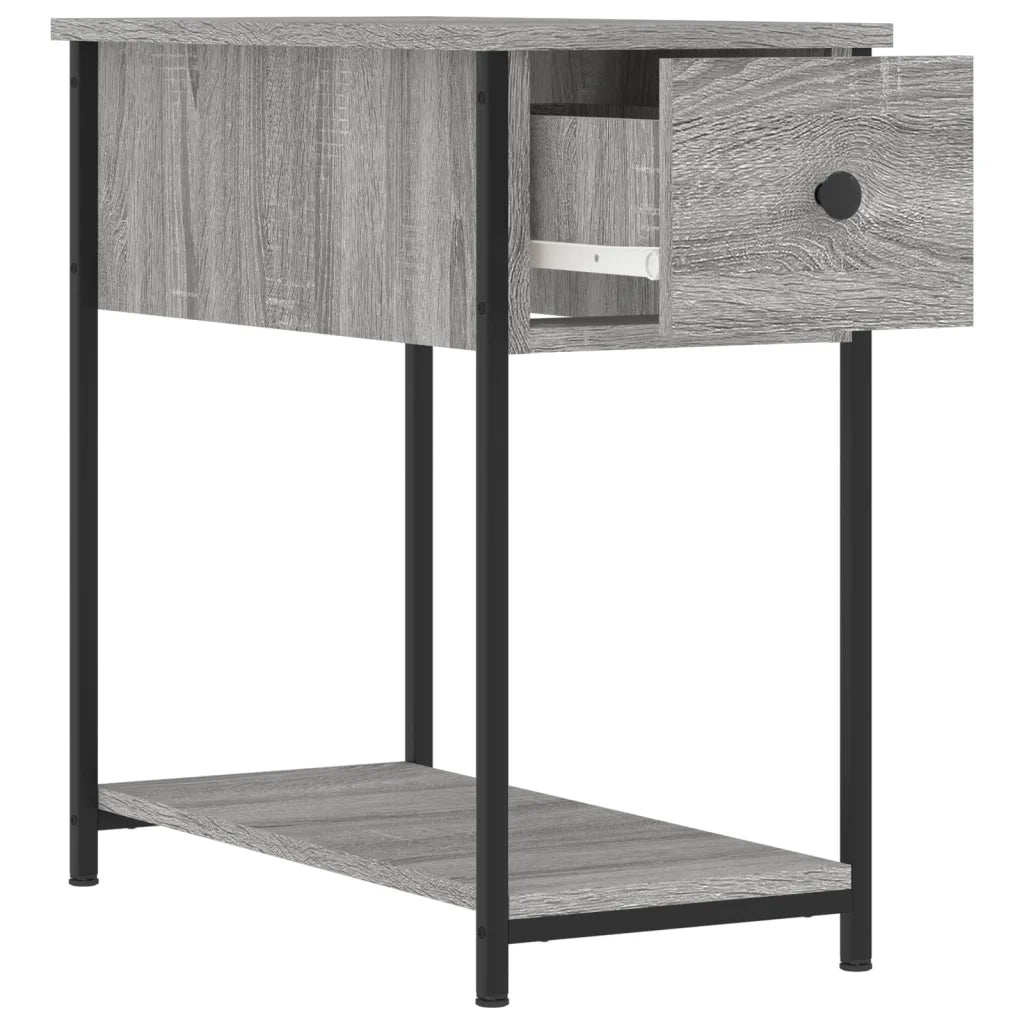 Comodino Grigio Sonoma 30x60x60 cm in Legno Multistrato 826059