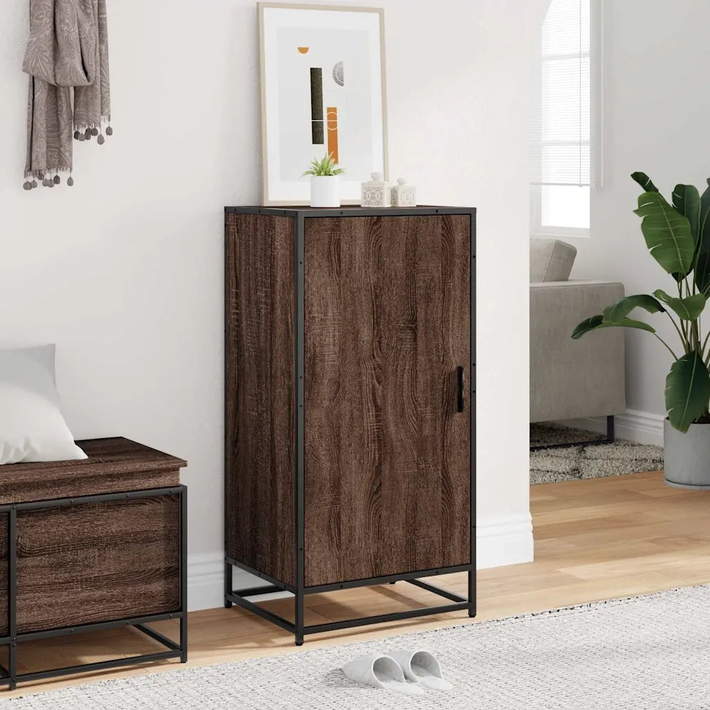 vidaXL Scarpiera Rovere Marrone 48x38x97,5 cm in Legno Multistrato