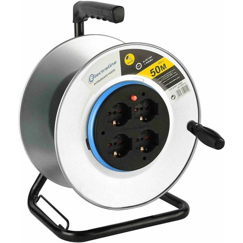 AVVOLGICAVO DOMESTICO CON CAVALLETTO SENZA CAVO 50 mt - ELECTRALINE