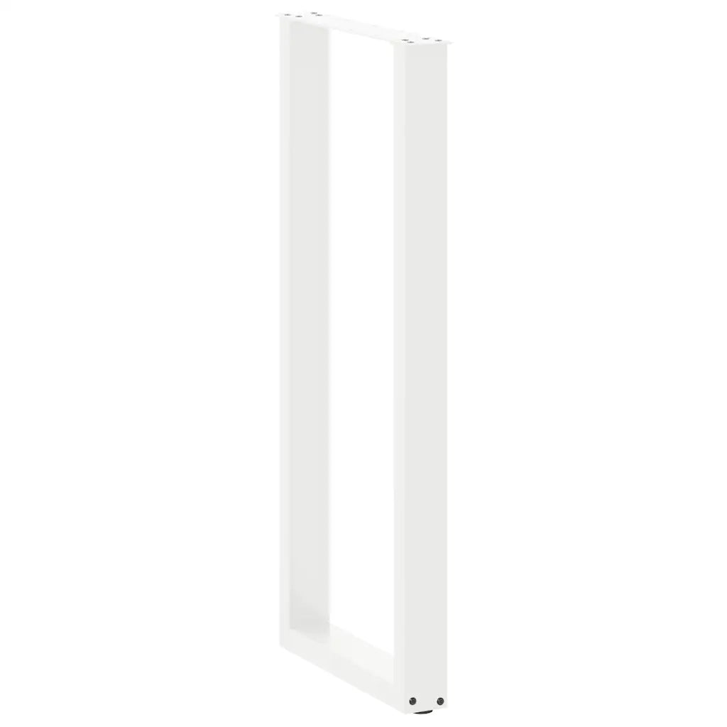Gambe per tavolo da bar a forma di U 2 pz bianche 40x(110-111) cm in acciaio 4013241