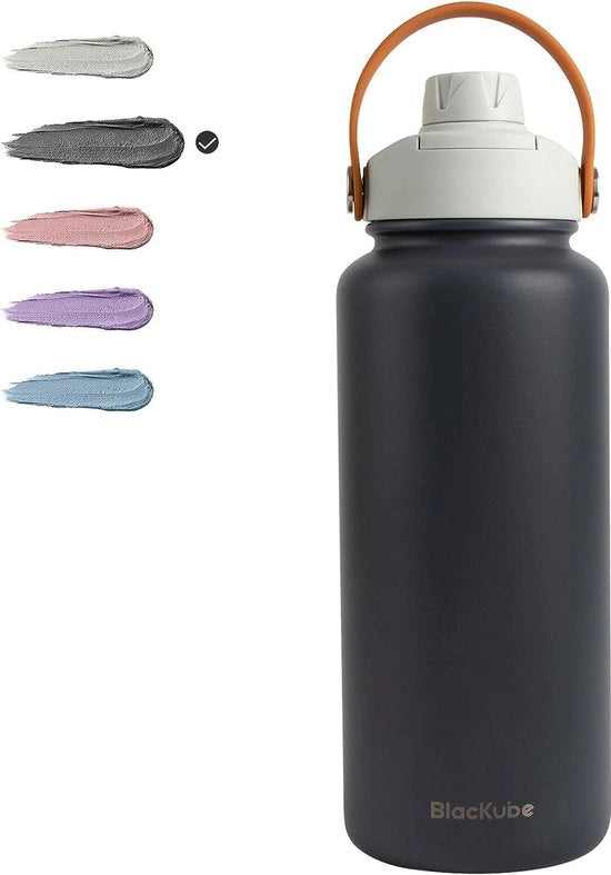 Fiasco in acciaio inossidabile da 1000 ml, termos, BPA-free, senza perdite, grande fiasco metallico per sport, scuola, fitness, outdoor, campeggio