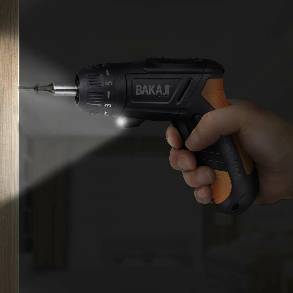Avvitatore Mini Cacciavite Elettrico Cordless Trapano a Batteria 10 Punte e LED