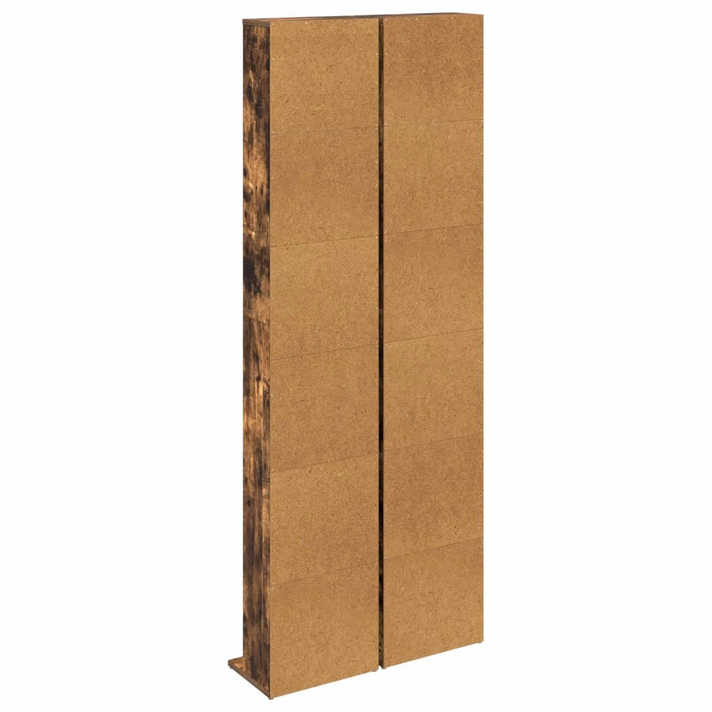 Mobile per CD 2 pz Rovere Fumo 33 x 23,5 x 175 cm 8012651
