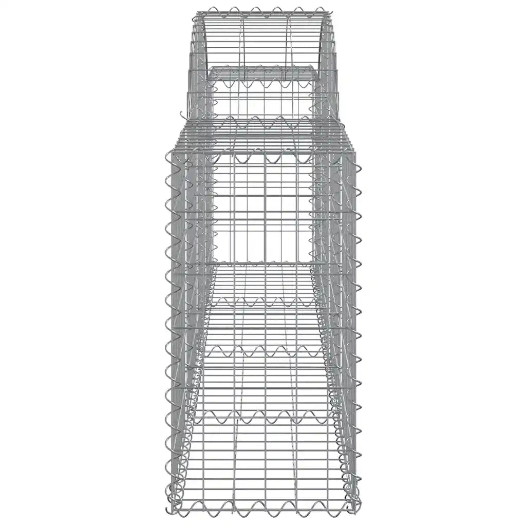 Cesti Gabbioni ad Arco 3 pz 200x30x60/80 cm Ferro Zincato