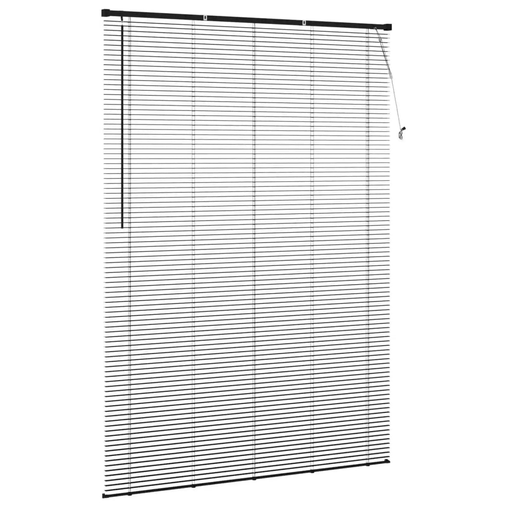 Tenda Veneziana | Tenda a lamelle Nero 213 x 160 cm 25 mm PVC