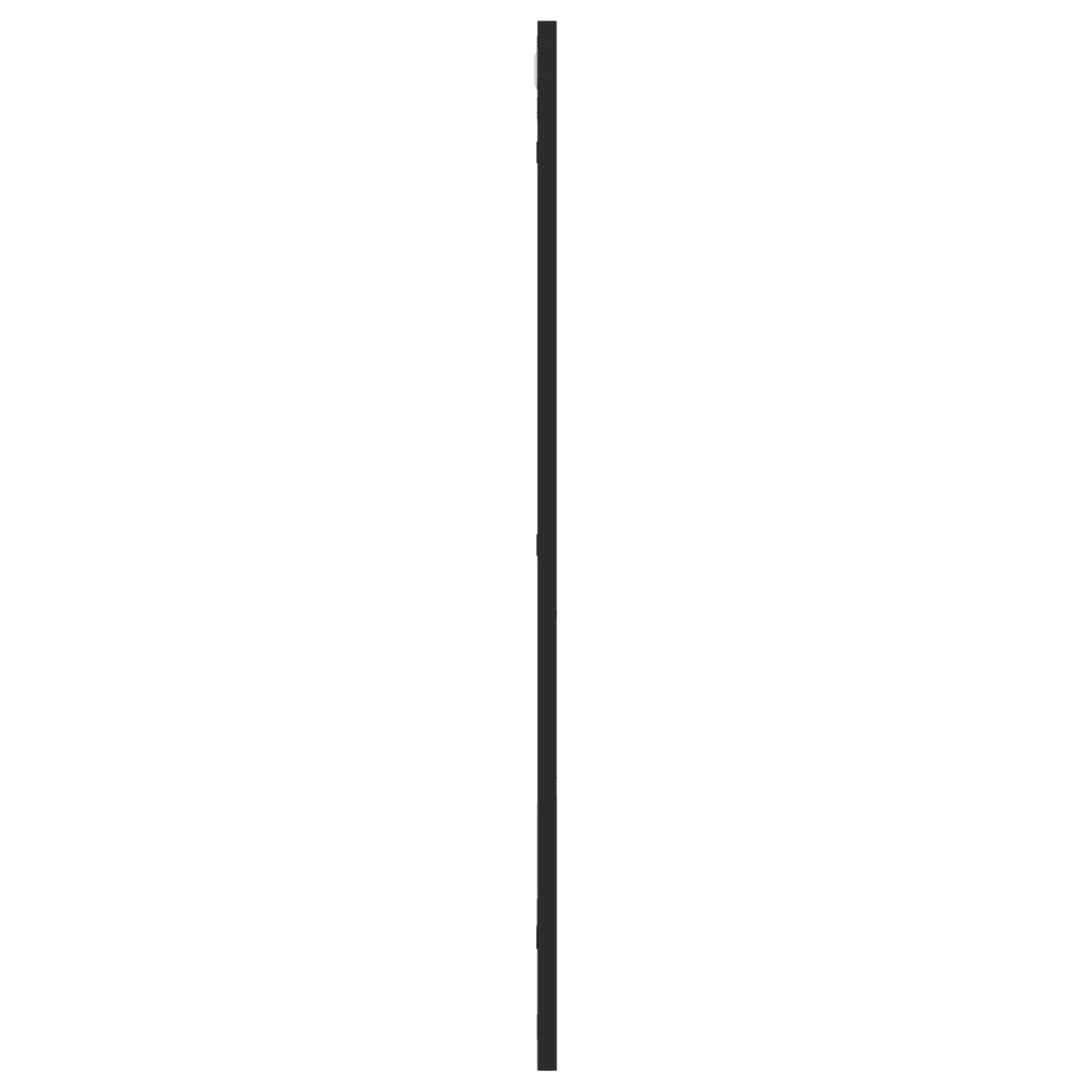 Specchio da Parete Nero 50x80 cm Rettangolare in Ferro