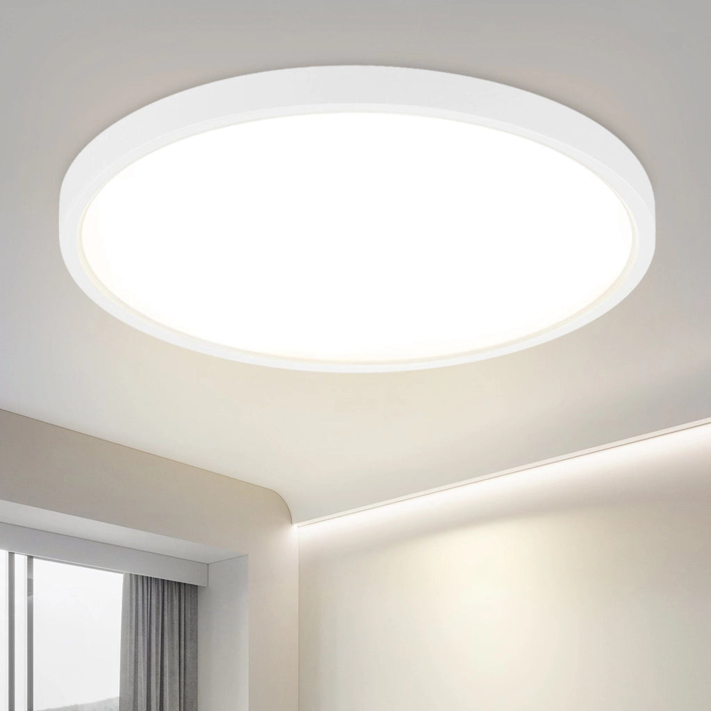 ZMH Lampada da soffitto LED rotonda moderna 24W bianca risparmio energetico per interni
