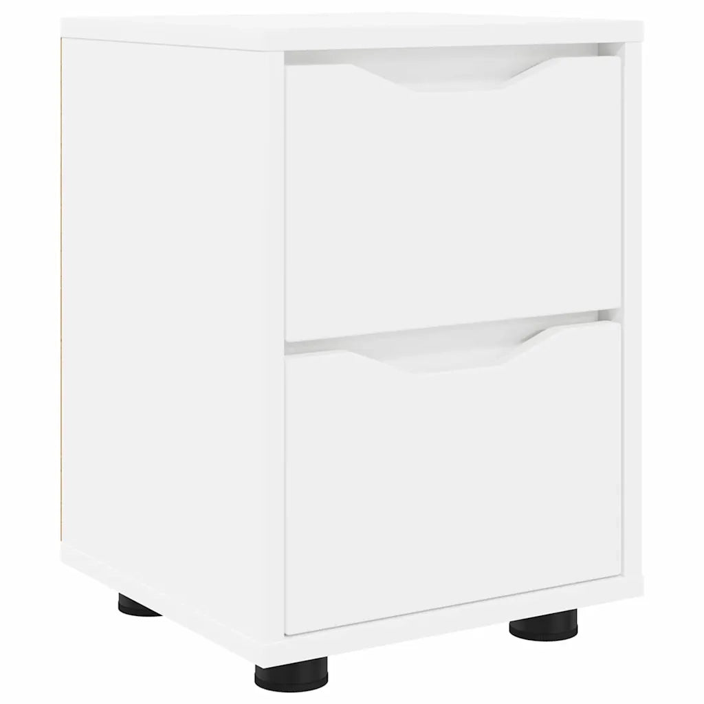 Comodino Bianco 30,5 x 30 x 43 cm Legno multistrato