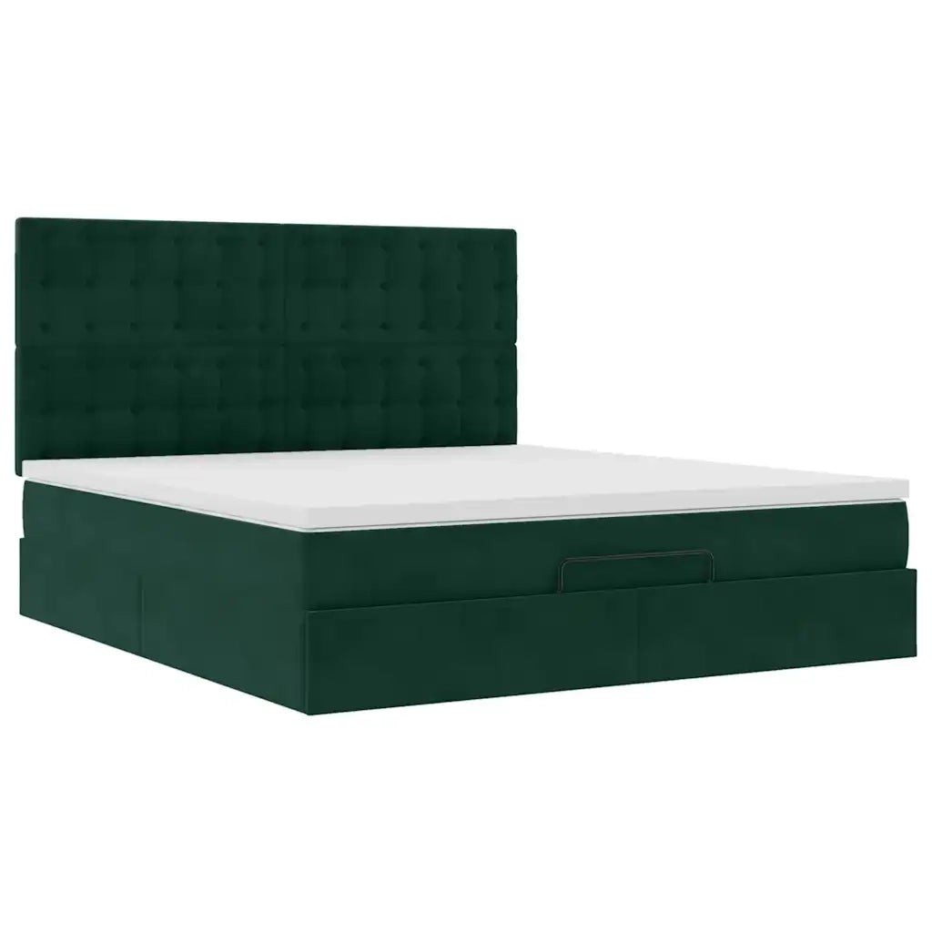 Struttura Letto Pouf con Materassi 180x200 cm Velluto 3313634