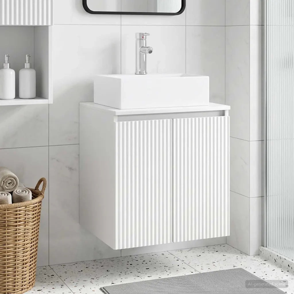 Mobile Lavabo da Parete Bianco 49,5 x 41 x 62,5 cm 890412