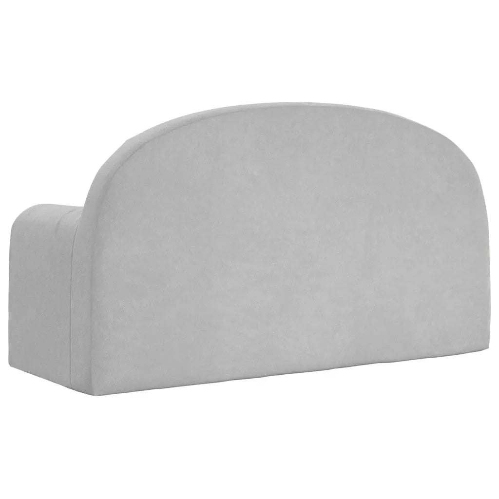 Divano Letto Bambini a 2 Posti-Sofa Letto-Daybed Grigio Chiaro in Morbido Peluche 718485
