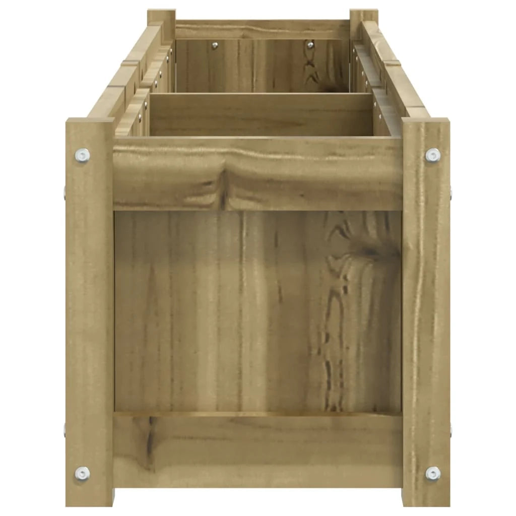 Fioriera rialzata per piante e fiori terrazza giardino 150 x 31 x 31 cm legno di pino impregnato marrone 02_0037426
