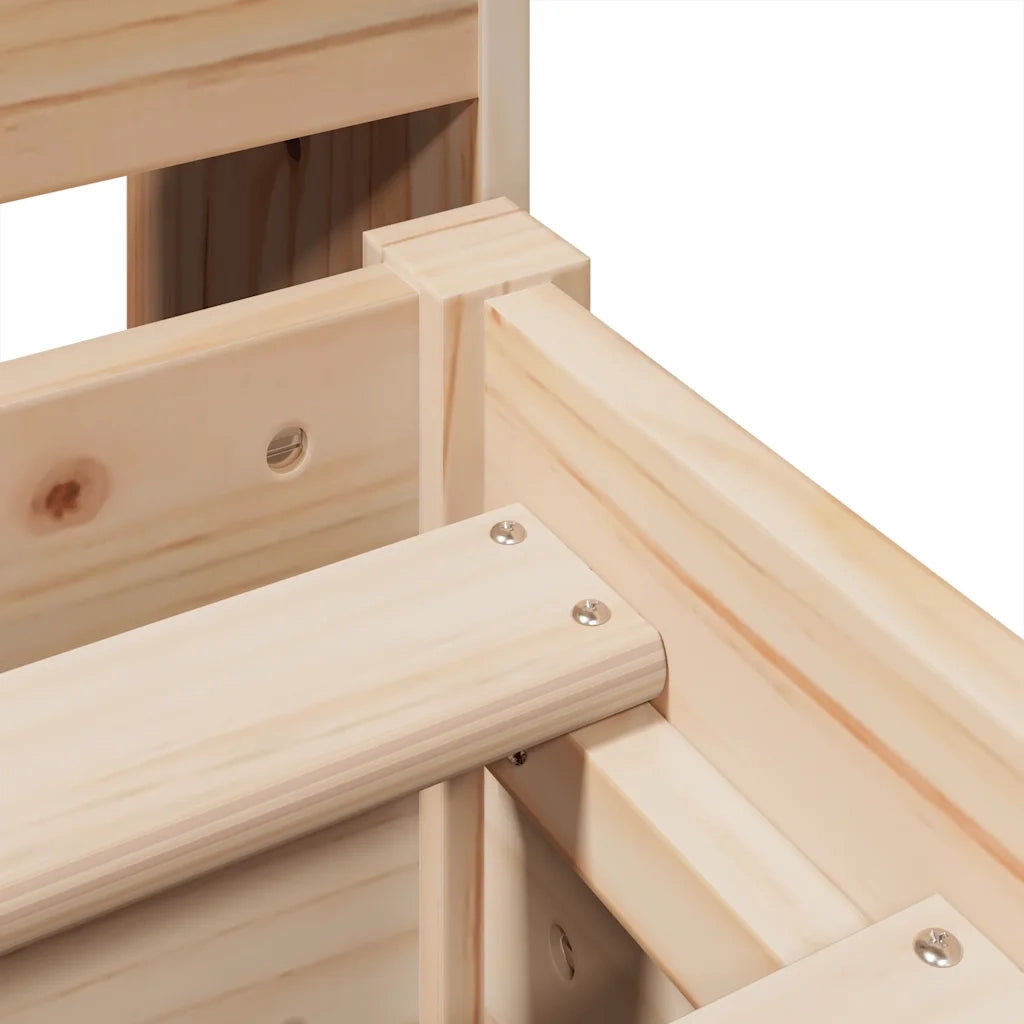 vidaXL Letto Libreria senza Materasso 140x200 cm in Legno di Pino