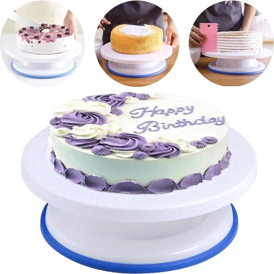 Tavolo da torta rotante con ruote tavolo da torta con ruote tavolo da torta rotante 28 cm bianco
