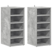 Scarpiere 2 pz | Mobile per scarpe Grigio Cemento 31,5x35x70 cm in Truciolato