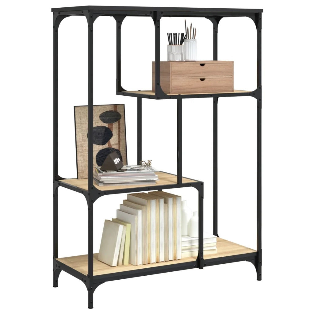 Libreria Rovere Sonoma 81x36x115 cm Legno Multistrato e Acciaio 835405