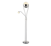 Piantana LED, metallo e acrilico, cromo ed effetto ghiaccio, H 180 cm, Chris