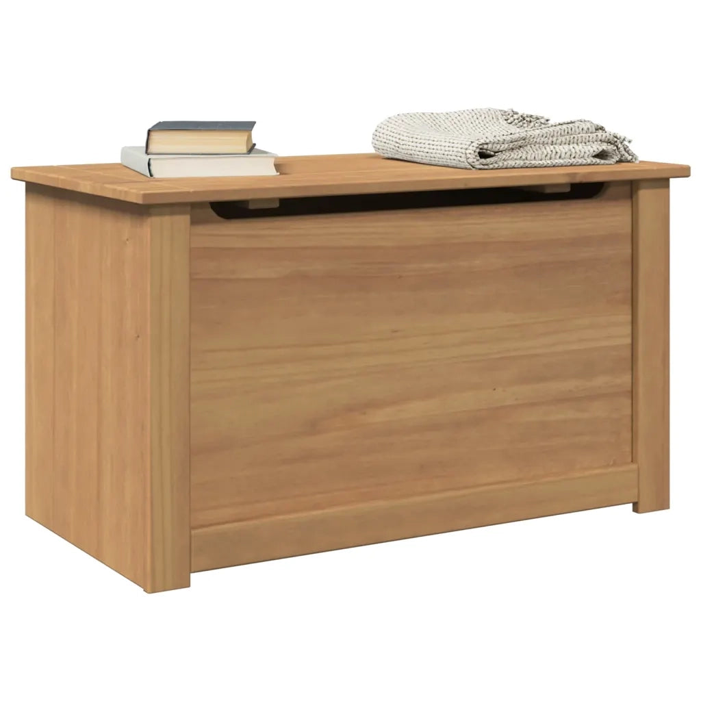 Cesta con Coperchio PANAMA 79x42x46 cm Legno Massello di Pino 4016387