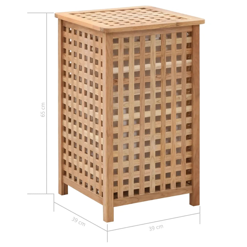 Portabiancheria 39x39x65 cm in Legno Massello di Noce 247603