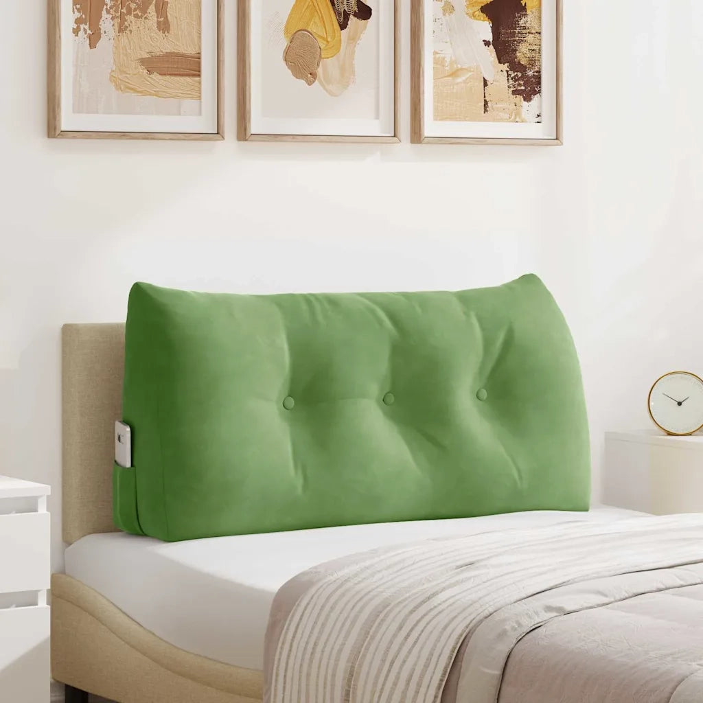 Cuscino per Schiena | Cuscino dorsale Verde chiaro 100 x 24 x 50 cm Velluto
