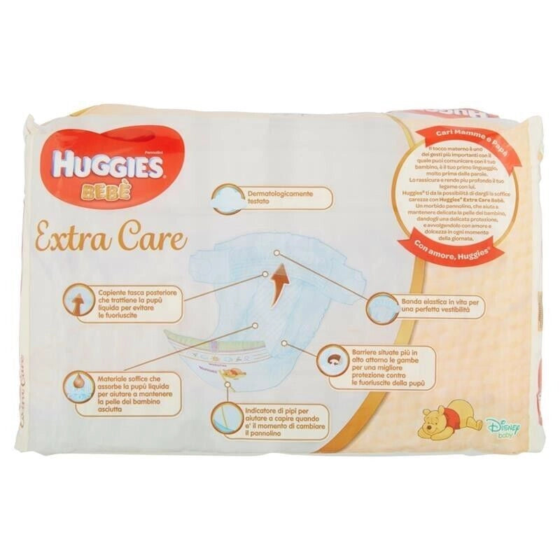 6 PACCHI HUGGIES EXTRA CARE BEBÈ PANNOLINI TAGLIA 1 2-5 KG DA 28 PZ CIASCUNO