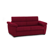 Giffone, Divano Fisso 3 Posti Sfoderabile Made in Italy, 225x95 cm Rosso
