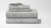 Completo Letto In Cotone Di Flanella Lenzuola Matrimoniali,Parure, Flanella Calda e Morbida,Anti Pilling Felpato Flanellato - Rigato521grigio - Matrimoniale