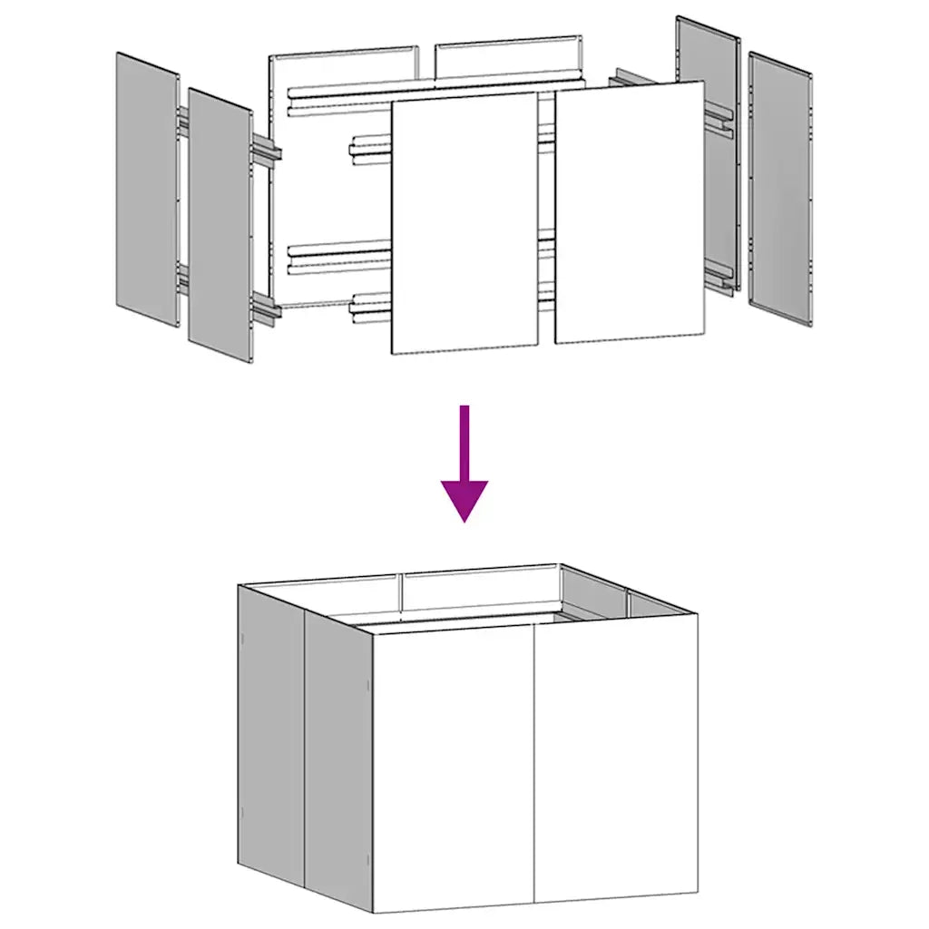 Fioriera 100x100x80 cm in Acciaio Inox 860826