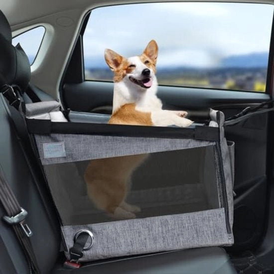 Sedile per Auto per Cane - Sedile per Cane per Auto - Grigio