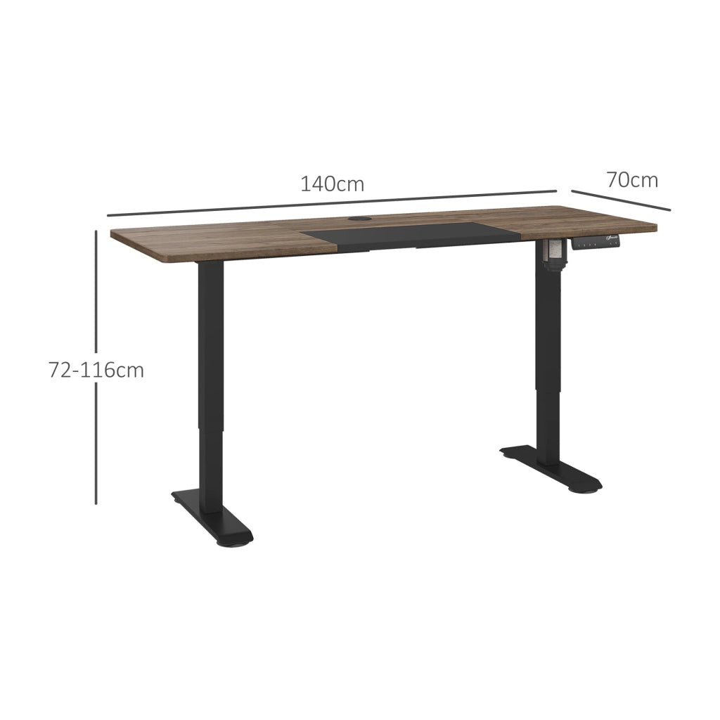 Scrivania regolabile in altezza elettrica 140x70 cm ¨C zephmum ¨C Nero, con 4 memorie e protezione anti-collisione