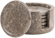 Set di Supporti in Marmo, 3,5" Rond, Artigianale, per Decorazione Interna, Bicchiere, Tavolo da Pranzo, Punto di Condivisione, Decorazione, Supporti per Bevande, 6-Pack, Oceanico