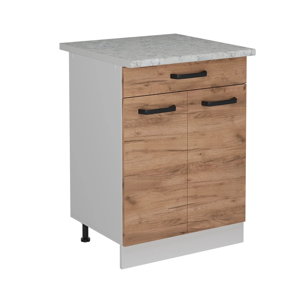 Vicco Mobiletto base per cucina Quercia dorata 60 cm PL Marmo