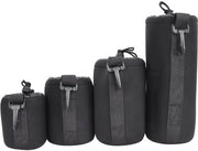 Tas per lenti fotografiche in neoprene - 3 pezzi - imbottitura morbida - chiusura elastica - tas per lenti con cerniera - accessorio per fotografia