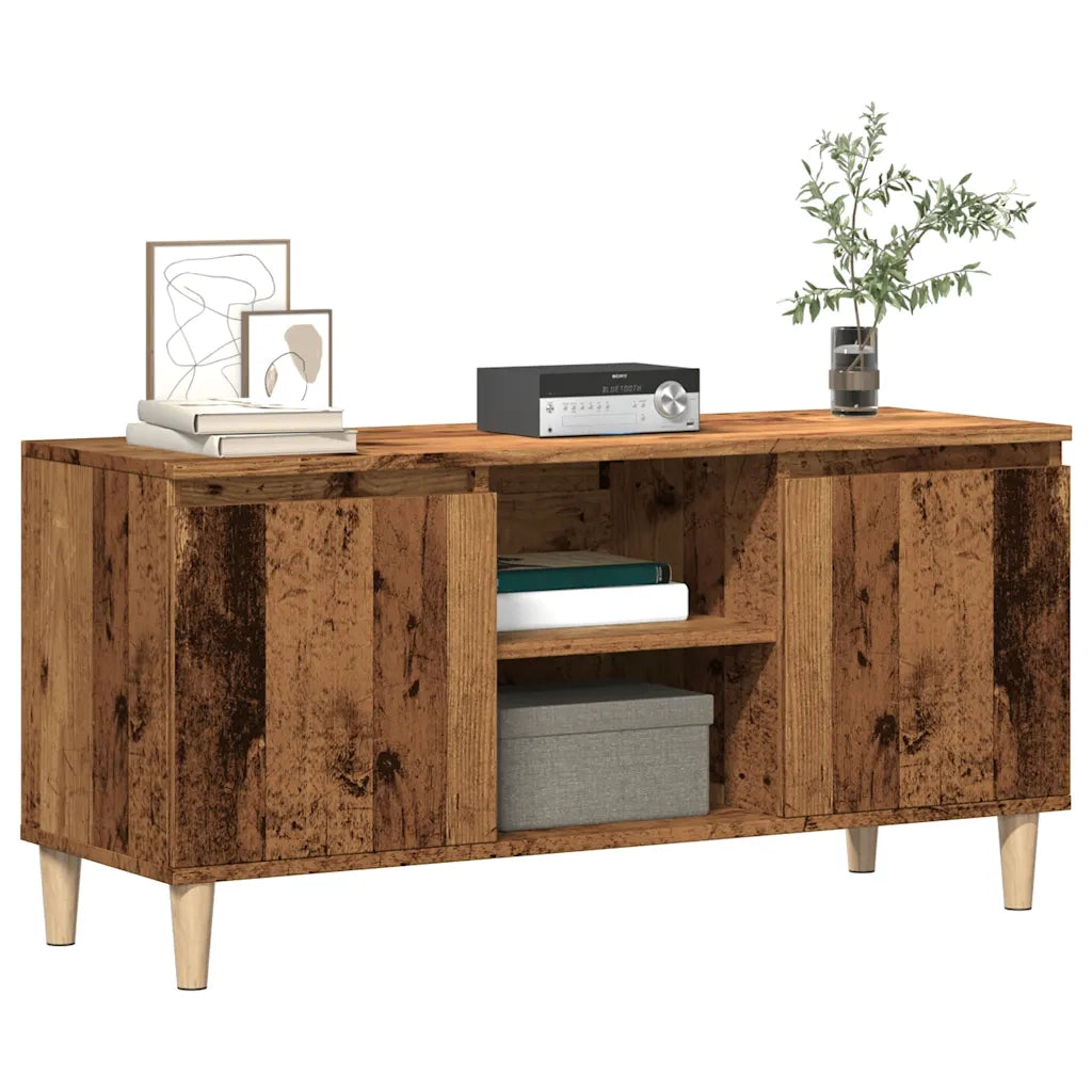 vidaXL Mobile Porta TV Legno Antico 102x35x50 cm in Legno Multistrato