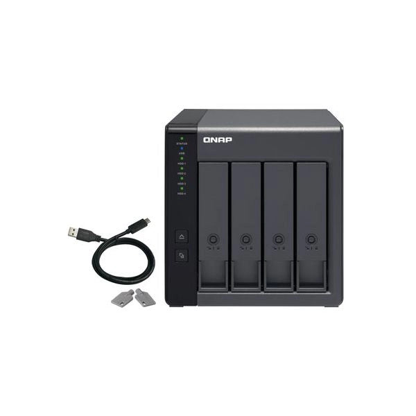 Qnap tr-004 contenitore di unità di archiviazione box esterno hdd/ssd nero 2.5/3.5"