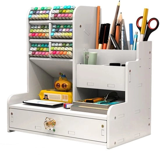 Organizzatore da Scrivania con Grande Capacità - Opbergrek Multifunzionale - Organizzatore di Ufficio - Creativo Disegno DIY