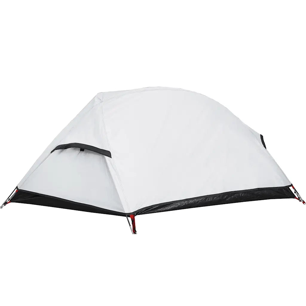Tenda Campeggio a Cupola 1 Persona Bianca Tessuto Impermeabile