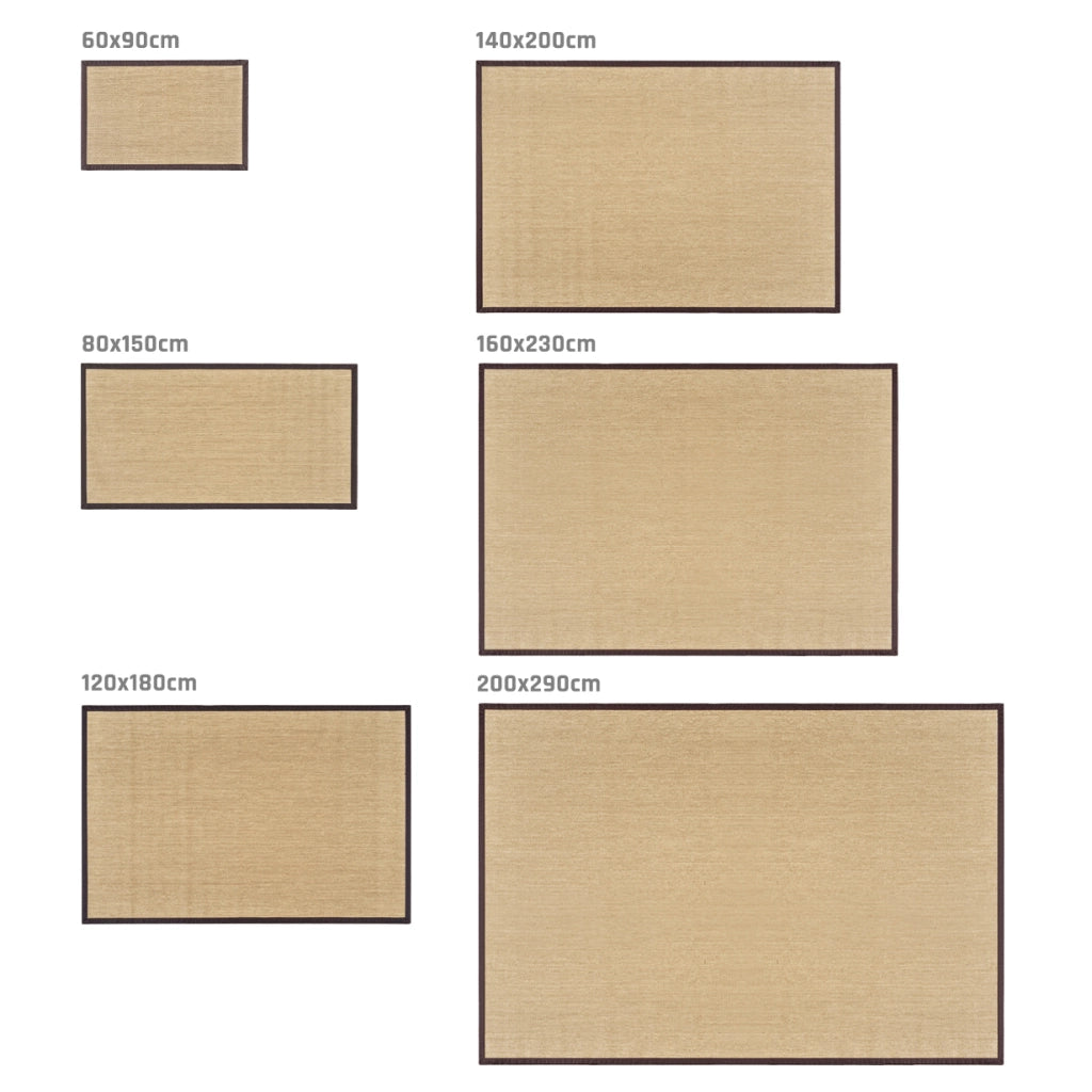 Tappeto vinilico di alta qualità marrone chiaro 140x200