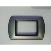 Trade Shop - Placchette Placche In Abs Compatibili Per Serie Living International Placca - Cromo Satinato -3 Fori     -