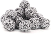 Palline di vimini da decorazione 20 pezzi - Palline decorazioni da parete - Foderi per vasi - Decorazioni per alberi - Decorazioni per illuminazione - Dimensioni 3 x 3 cm - Palline decorazioni